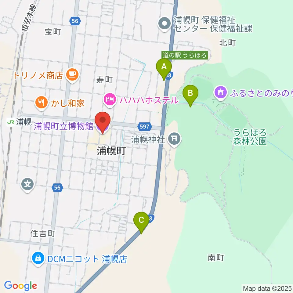 浦幌町立博物館周辺の駐車場・コインパーキング一覧地図