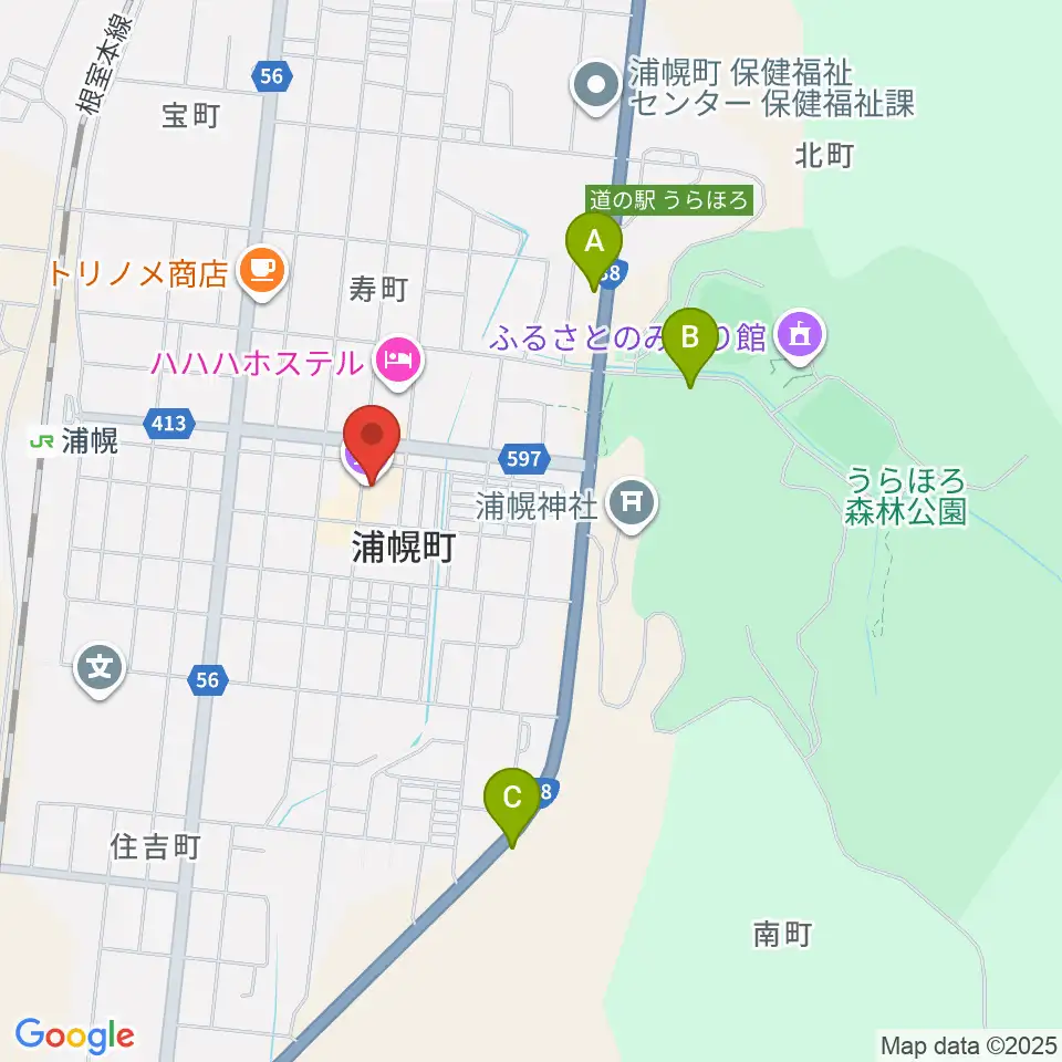 浦幌町立博物館周辺の駐車場・コインパーキング一覧地図