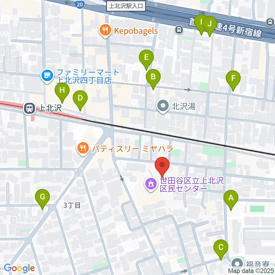 賀川豊彦記念松沢資料館周辺の駐車場・コインパーキング一覧地図