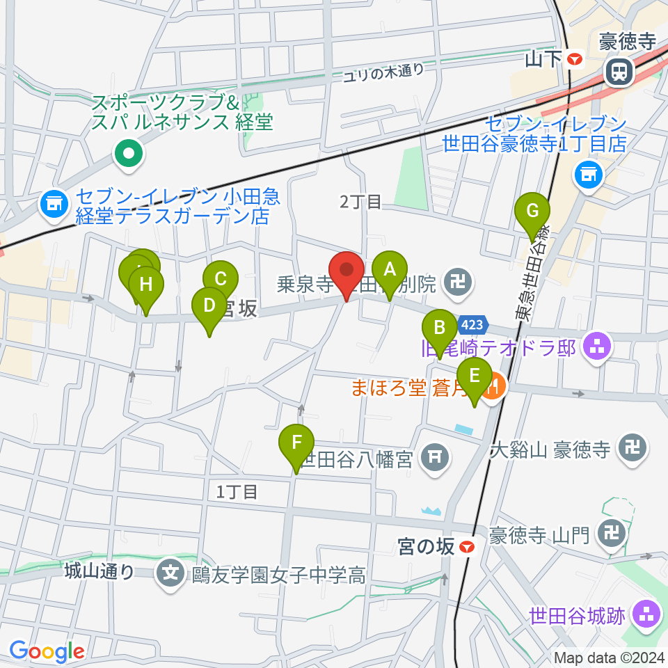 スタジオスリンキー周辺の駐車場・コインパーキング一覧地図