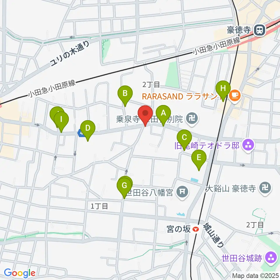 スタジオスリンキー周辺の駐車場・コインパーキング一覧地図