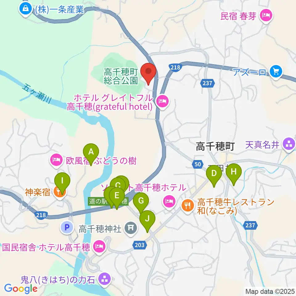 高千穂町歴史民俗資料館周辺の駐車場・コインパーキング一覧地図