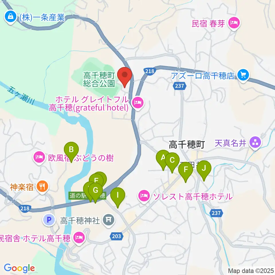 高千穂町歴史民俗資料館周辺の駐車場・コインパーキング一覧地図