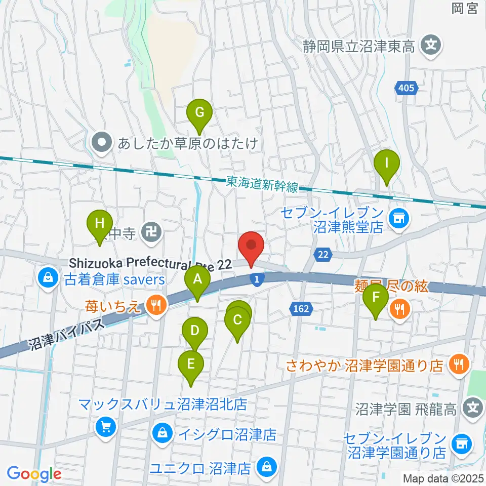 沼津市明治史料館周辺の駐車場・コインパーキング一覧地図