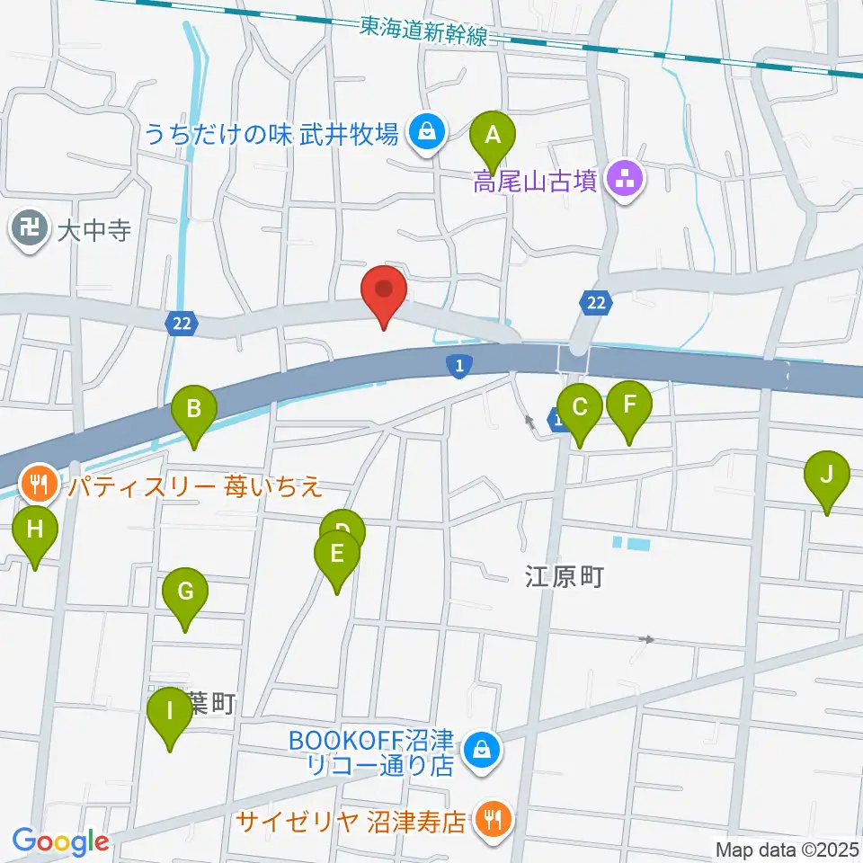 沼津市明治史料館周辺の駐車場・コインパーキング一覧地図