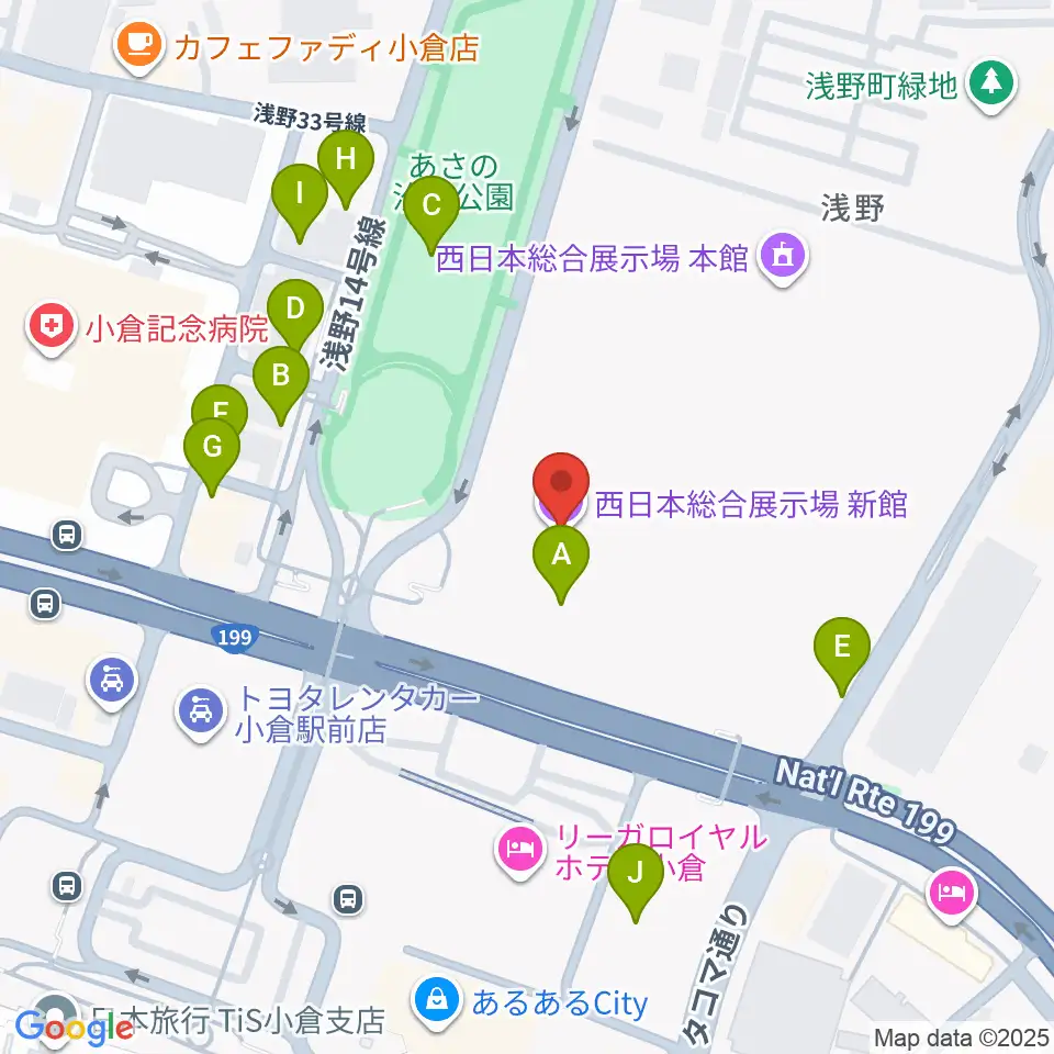 北九州メッセ周辺の駐車場・コインパーキング一覧地図