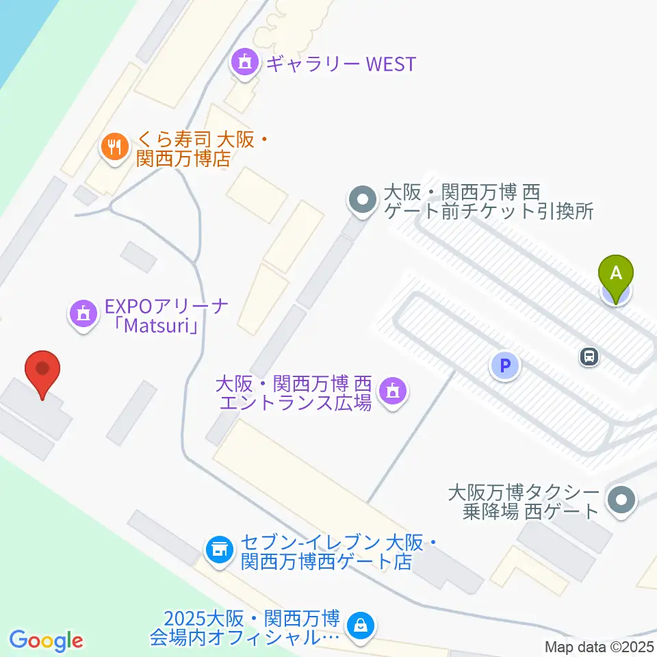 EXPOアリーナ Matsuri周辺の駐車場・コインパーキング一覧地図