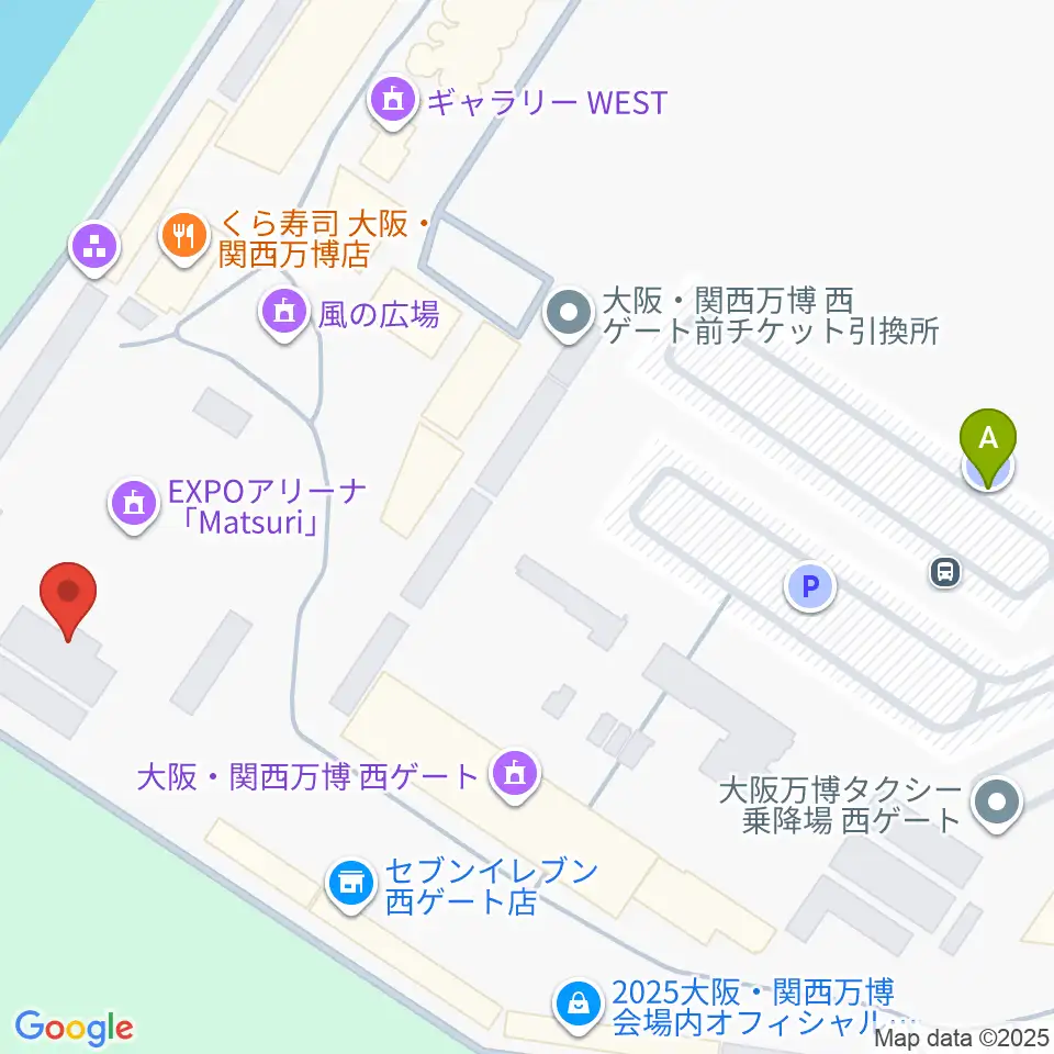 EXPOアリーナ Matsuri周辺の駐車場・コインパーキング一覧地図