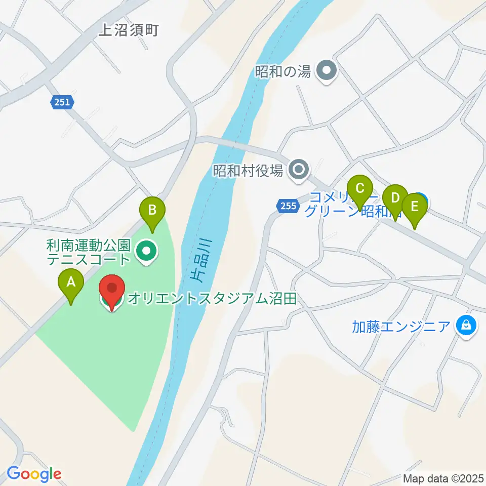 オリエントスタジアムぬまた周辺の駐車場・コインパーキング一覧地図