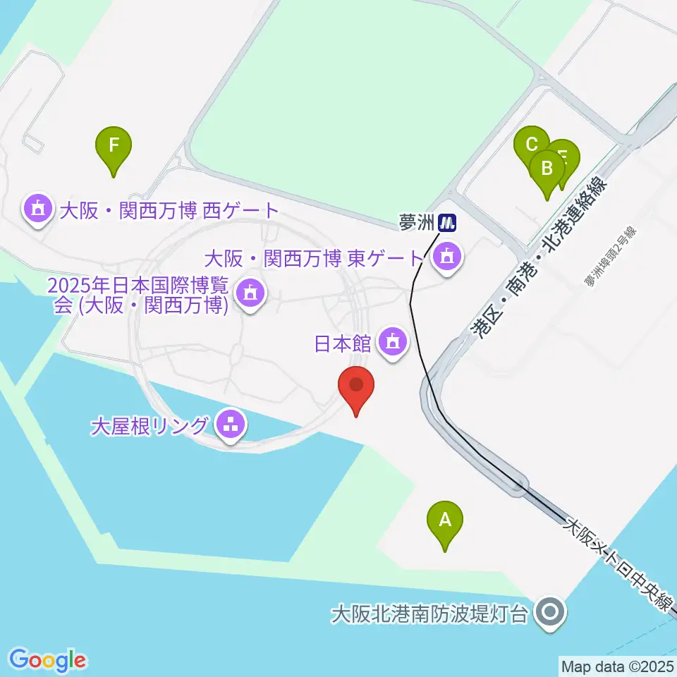 EXPOナショナルデーホール レイガーデン周辺の駐車場・コインパーキング一覧地図