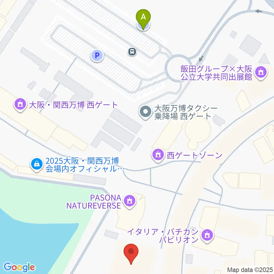 EXPOメッセ WASSE周辺の駐車場・コインパーキング一覧地図