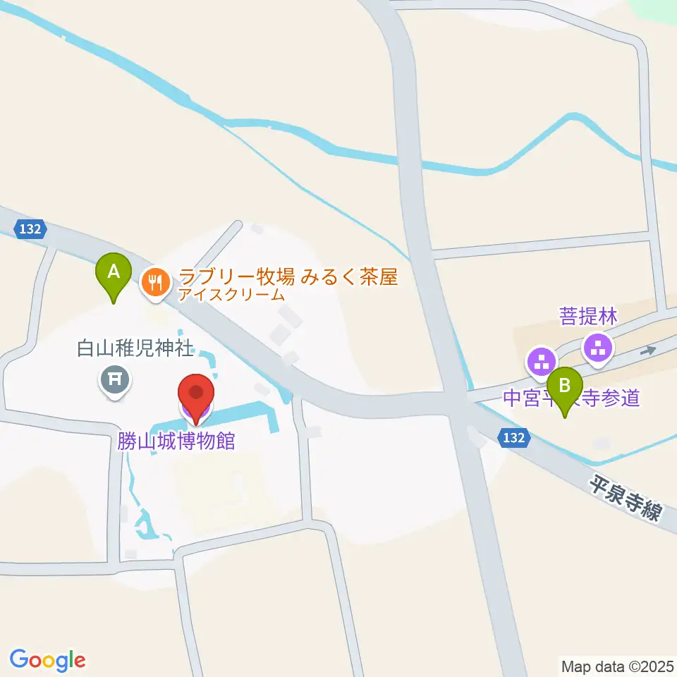 勝山城博物館周辺の駐車場・コインパーキング一覧地図