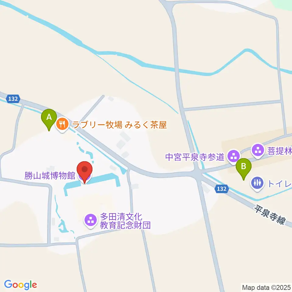 勝山城博物館周辺の駐車場・コインパーキング一覧地図