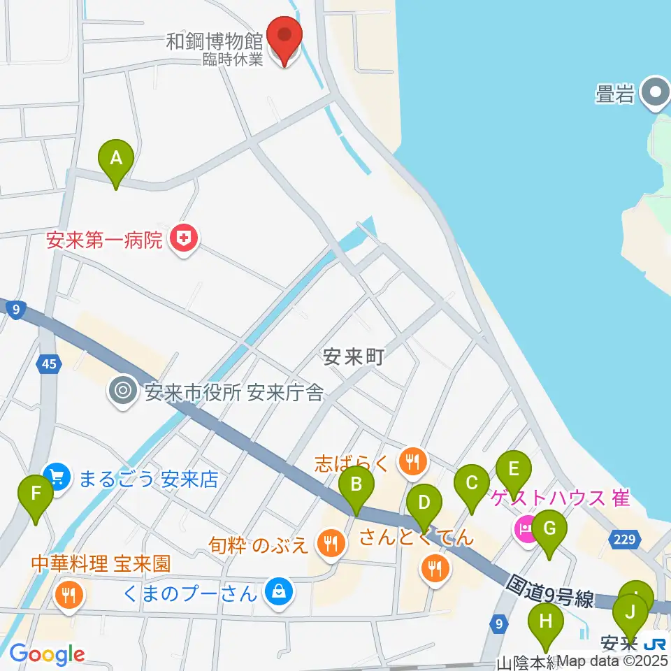 和鋼博物館周辺の駐車場・コインパーキング一覧地図