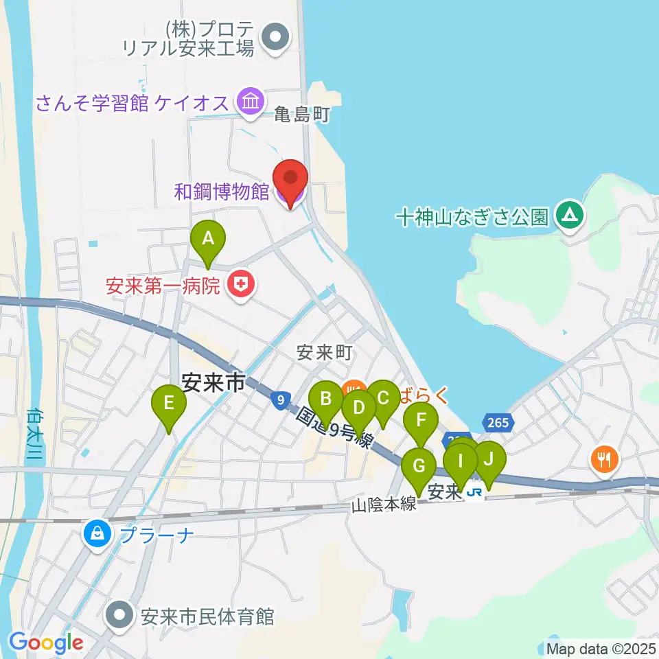 和鋼博物館周辺の駐車場・コインパーキング一覧地図