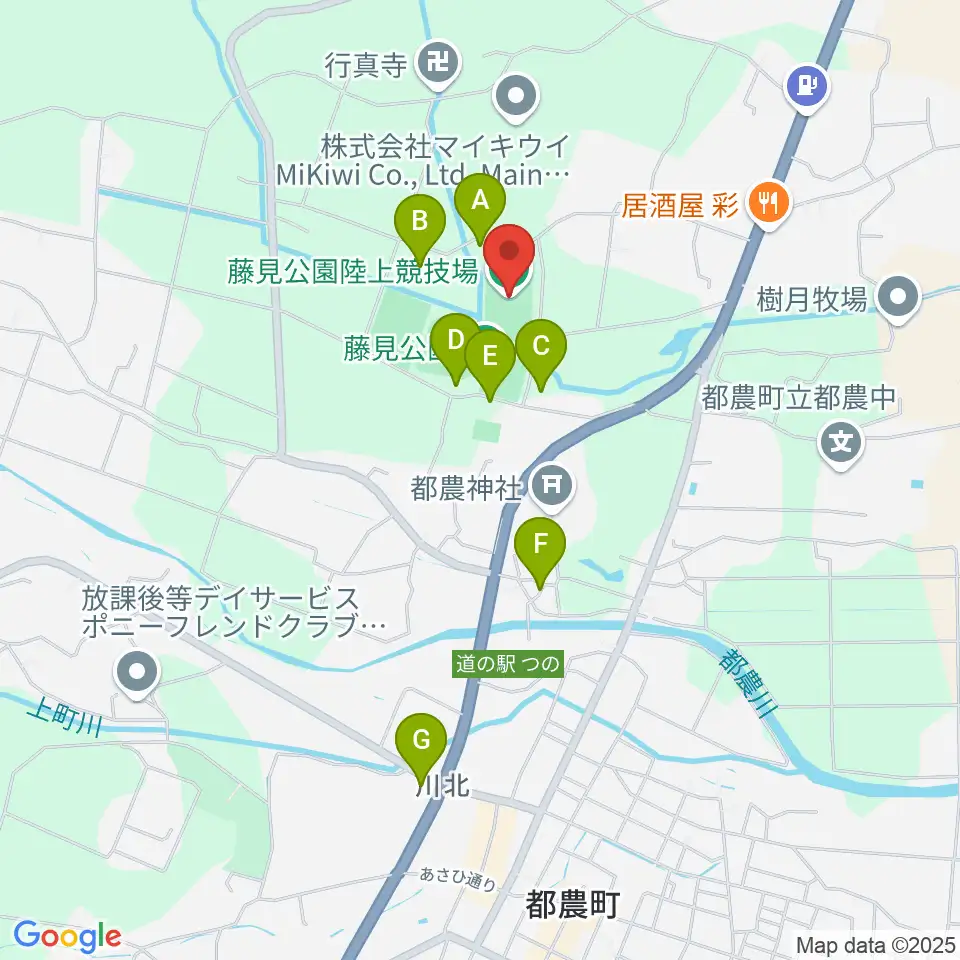 都農町藤見公園陸上競技場周辺の駐車場・コインパーキング一覧地図