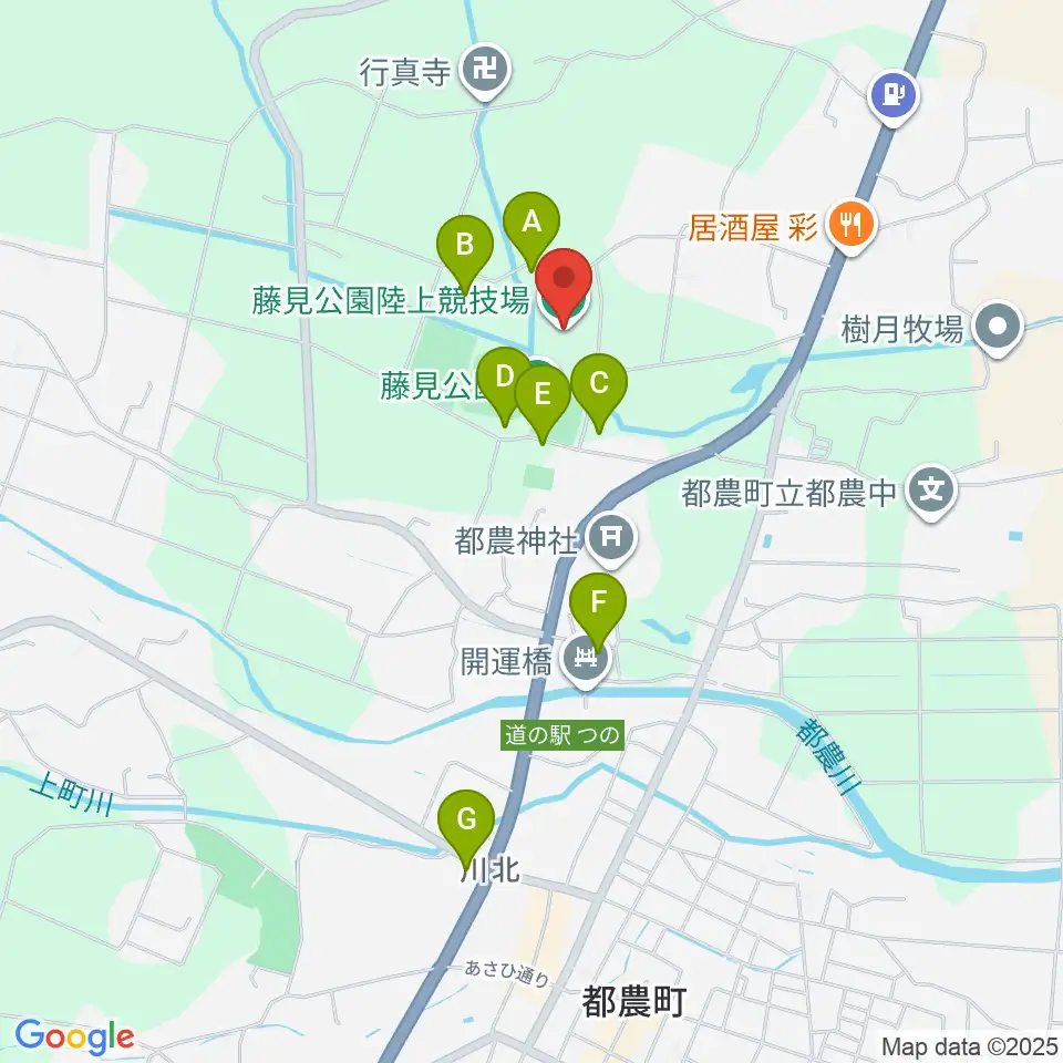 都農町藤見公園陸上競技場周辺の駐車場・コインパーキング一覧地図