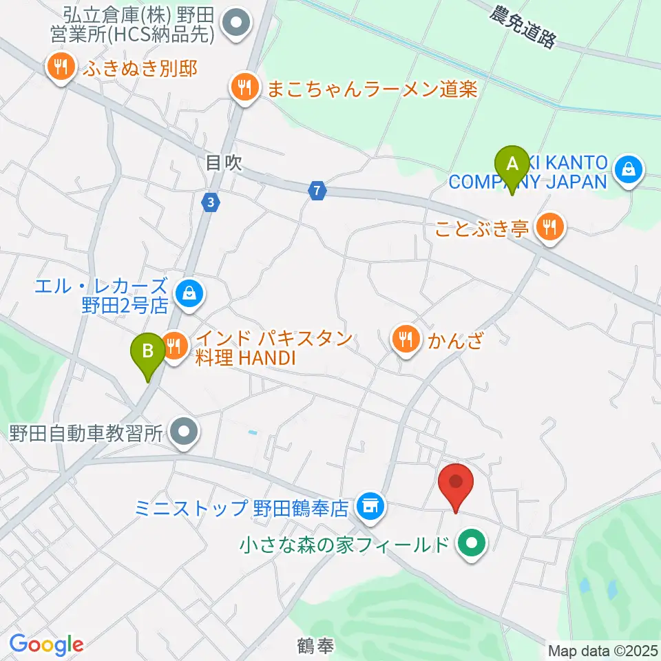 小さな森の家フィールド周辺の駐車場・コインパーキング一覧地図