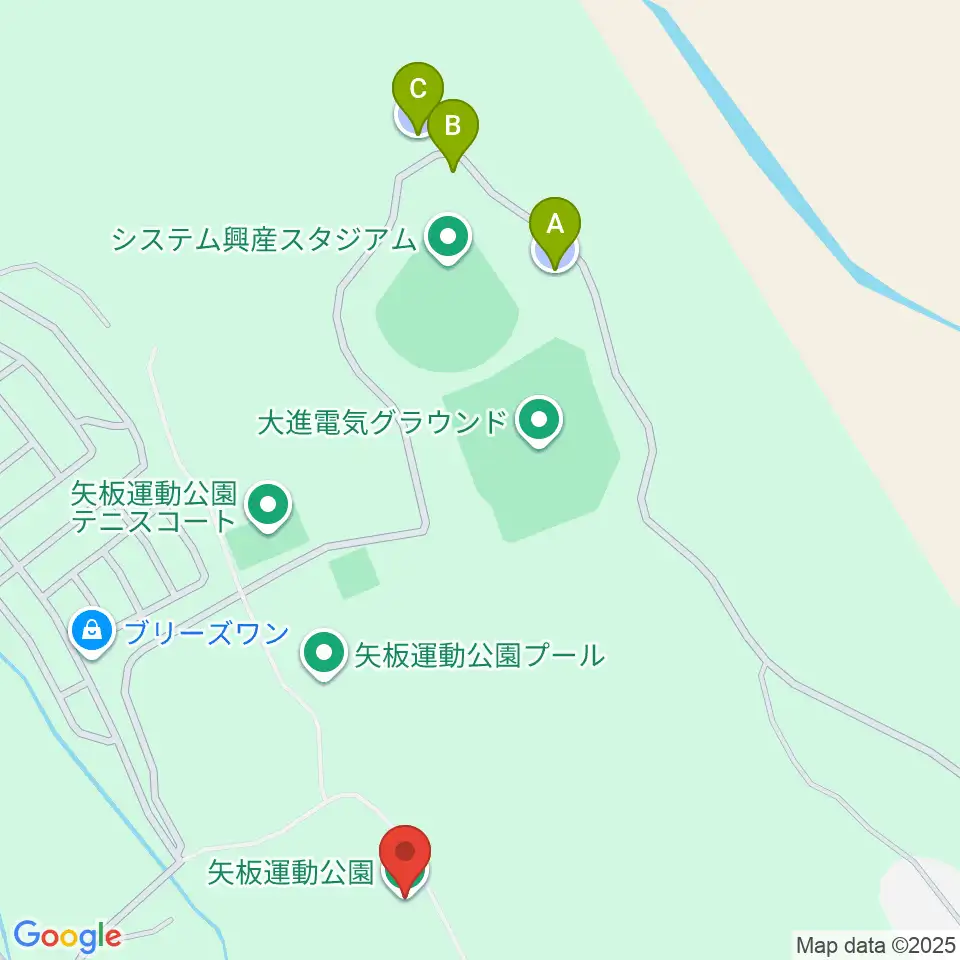 緑新スタジアムYAITA周辺の駐車場・コインパーキング一覧地図