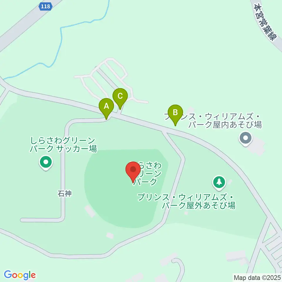 しらさわグリーンパーク周辺の駐車場・コインパーキング一覧地図