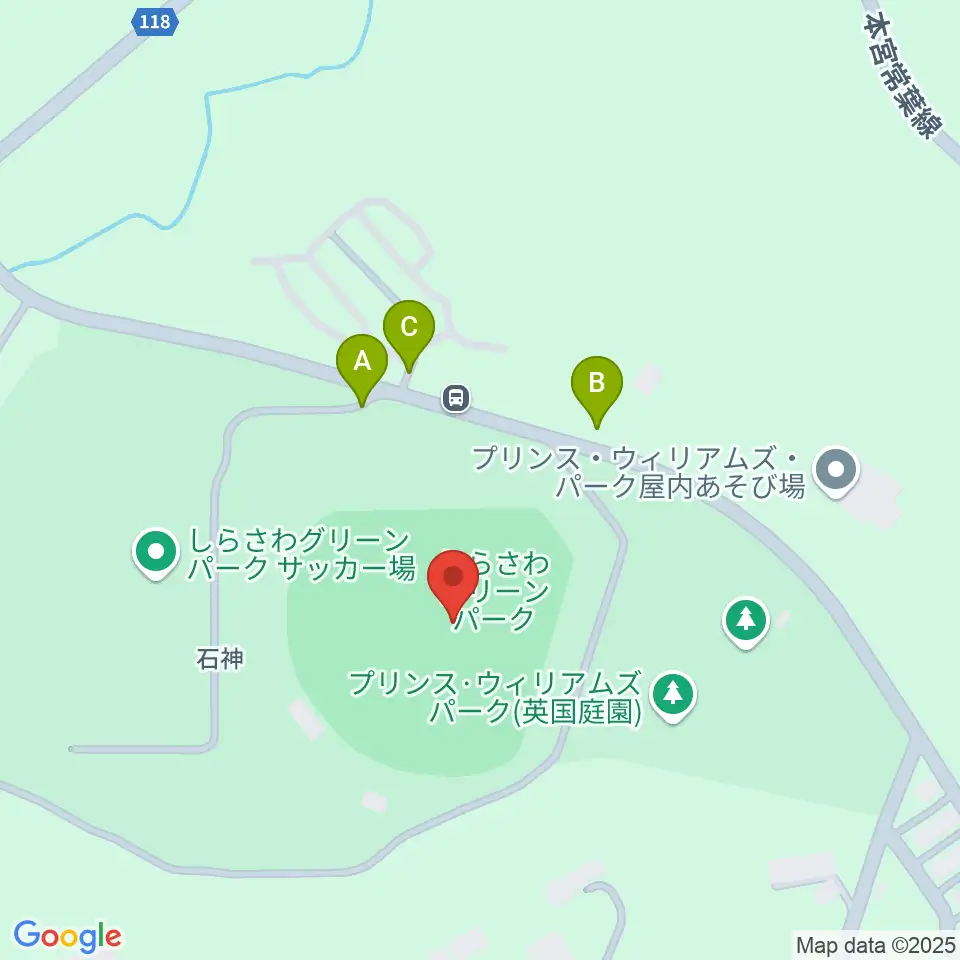 しらさわグリーンパーク周辺の駐車場・コインパーキング一覧地図
