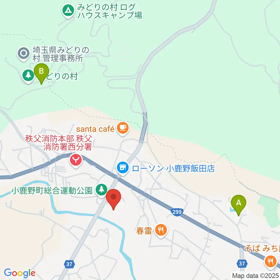 小鹿野町総合運動公園野球場周辺の駐車場・コインパーキング一覧地図