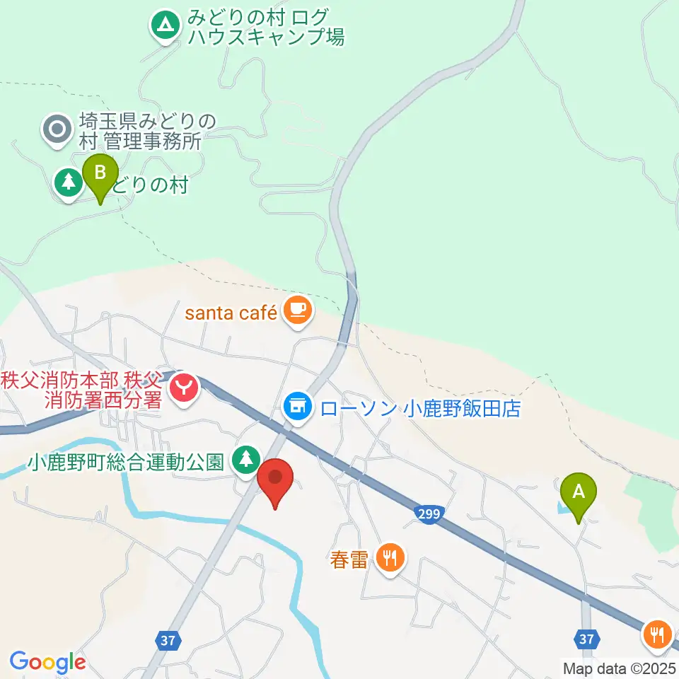 小鹿野町総合運動公園野球場周辺の駐車場・コインパーキング一覧地図