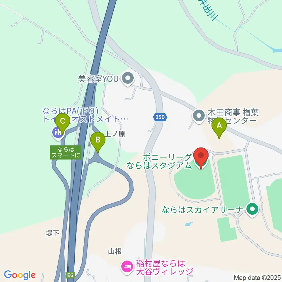 ポニーリーグ NARAHA STADIUM周辺の駐車場・コインパーキング一覧地図