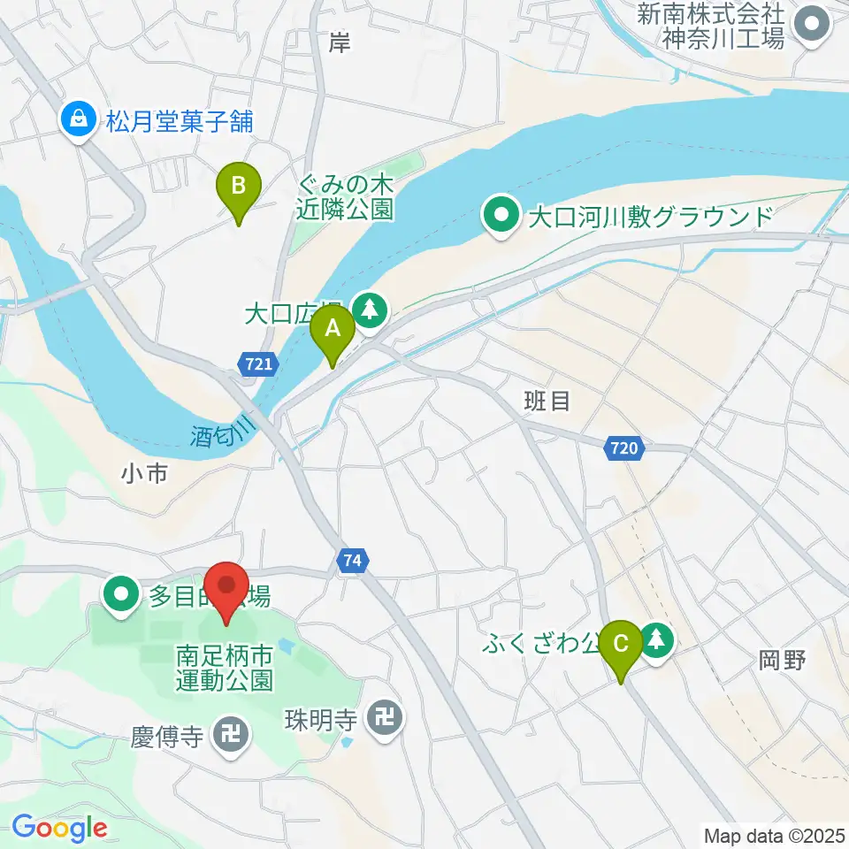 南足柄球場周辺の駐車場・コインパーキング一覧地図