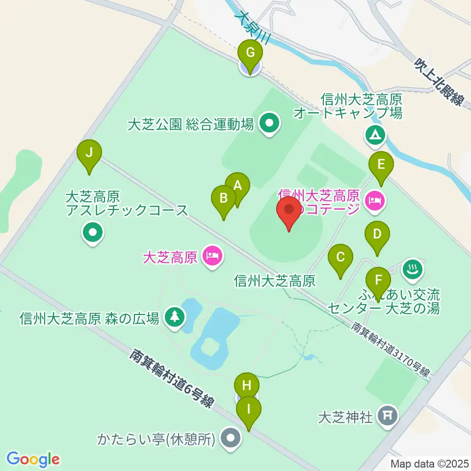 南箕輪村大芝公園野球場周辺の駐車場・コインパーキング一覧地図