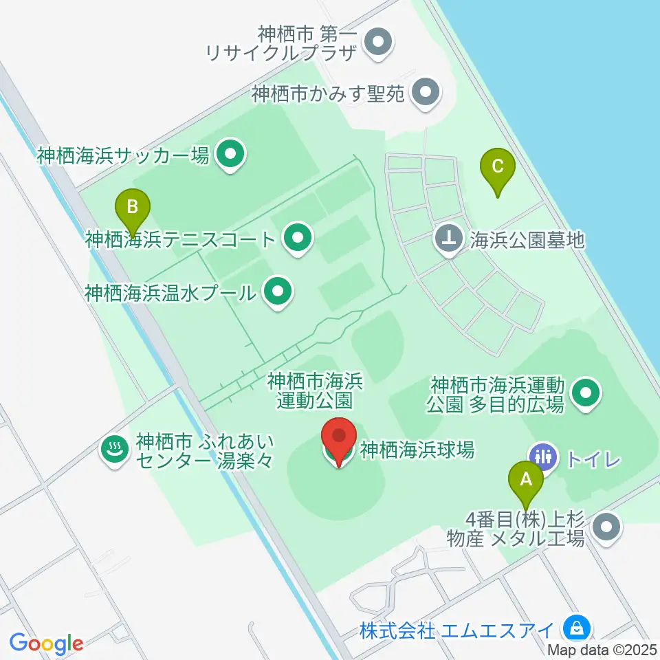 神栖海浜球場周辺の駐車場・コインパーキング一覧地図