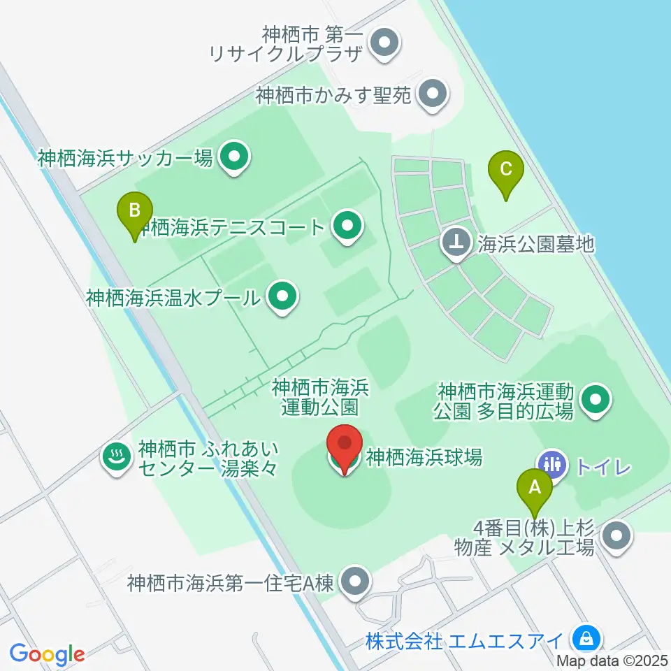 神栖海浜球場周辺の駐車場・コインパーキング一覧地図