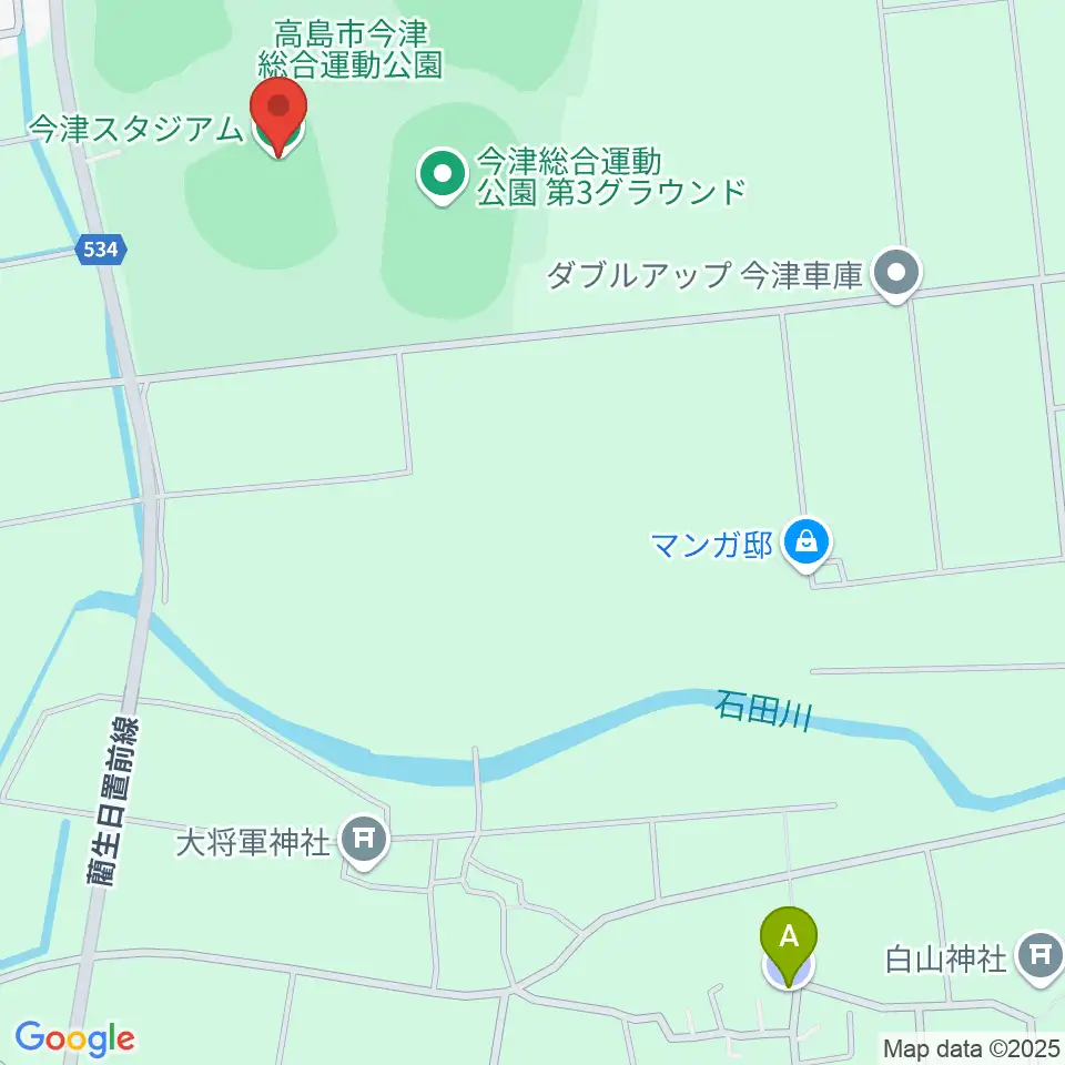 今津スタジアム周辺の駐車場・コインパーキング一覧地図