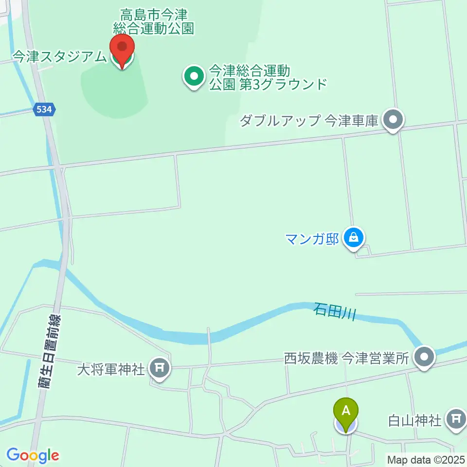 今津スタジアム周辺の駐車場・コインパーキング一覧地図