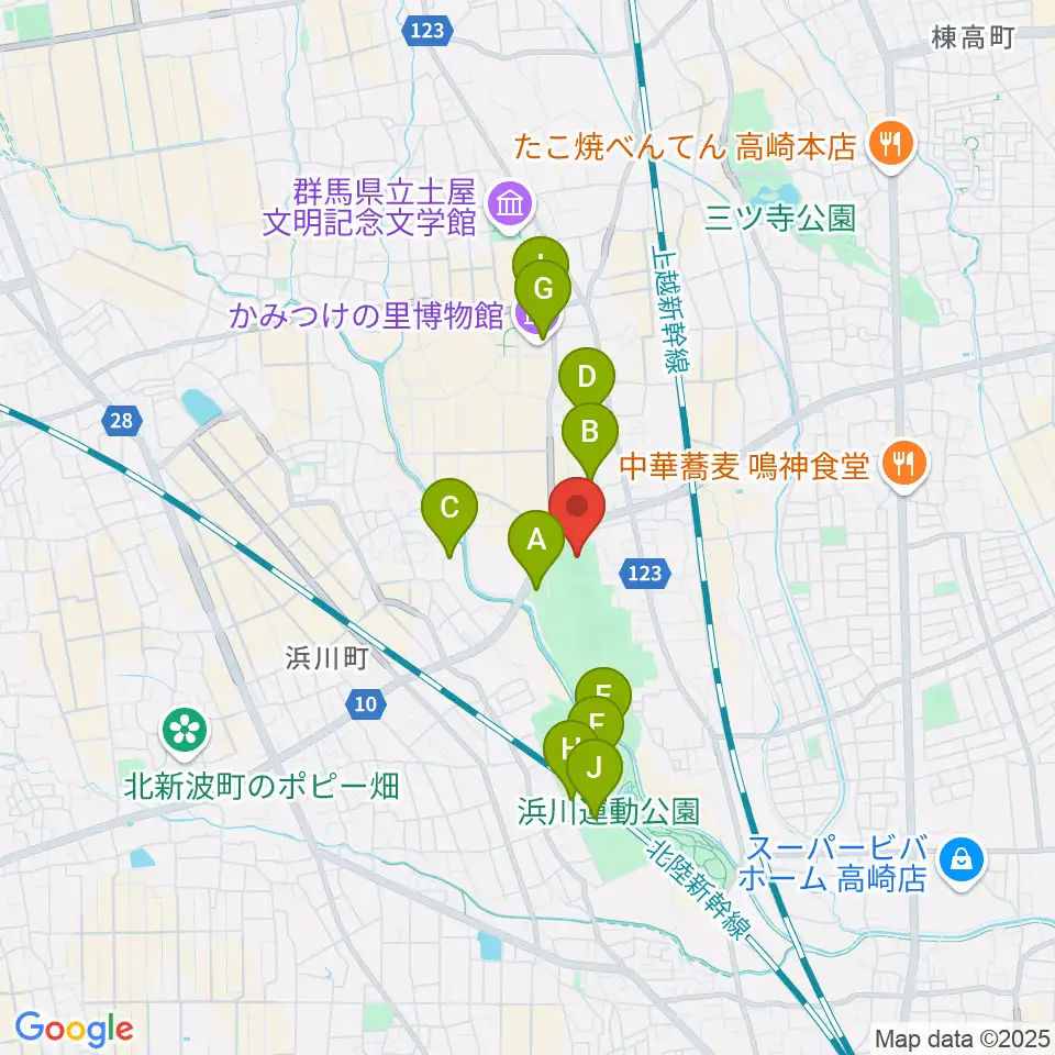 宇津木スタジアム周辺の駐車場・コインパーキング一覧地図