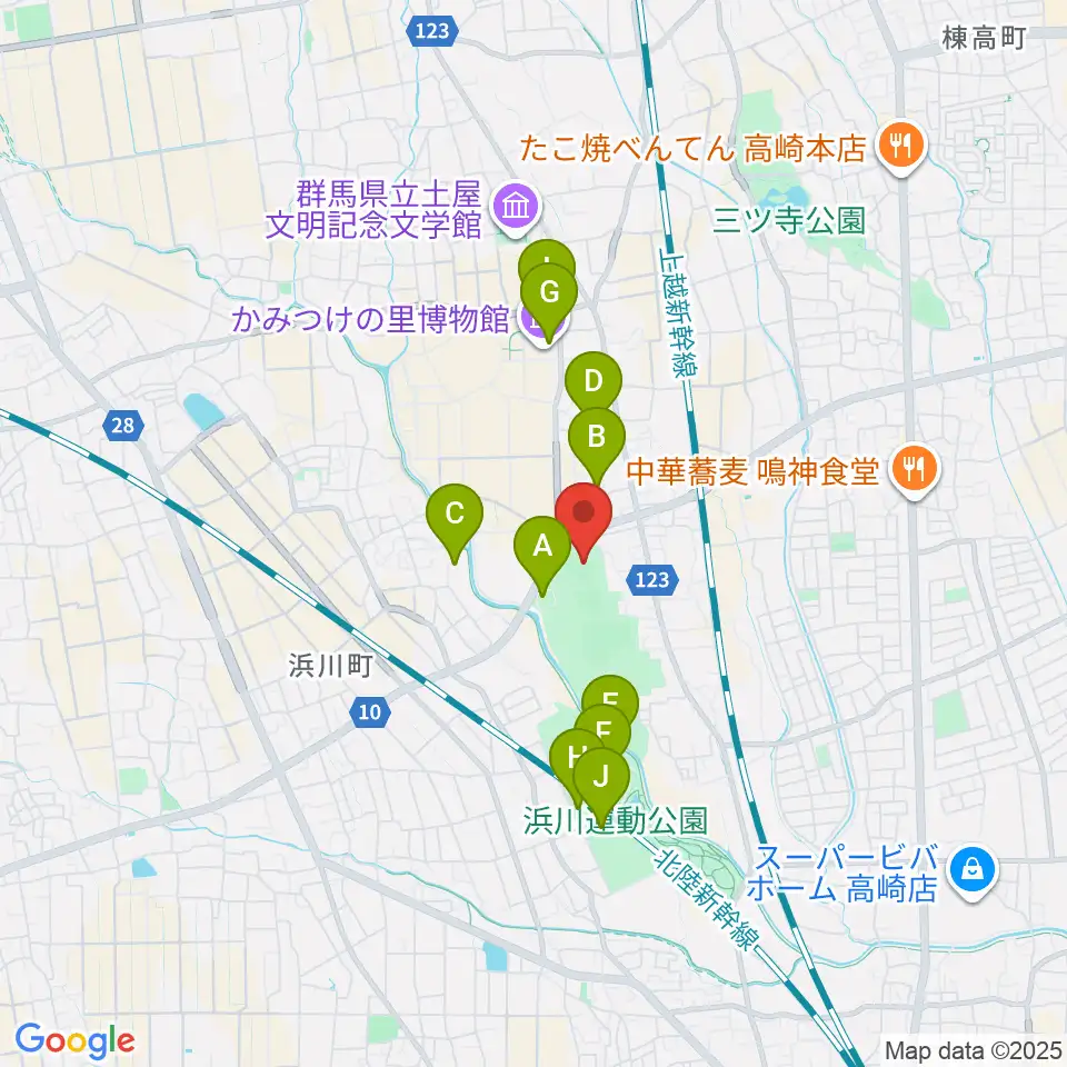 宇津木スタジアム周辺の駐車場・コインパーキング一覧地図