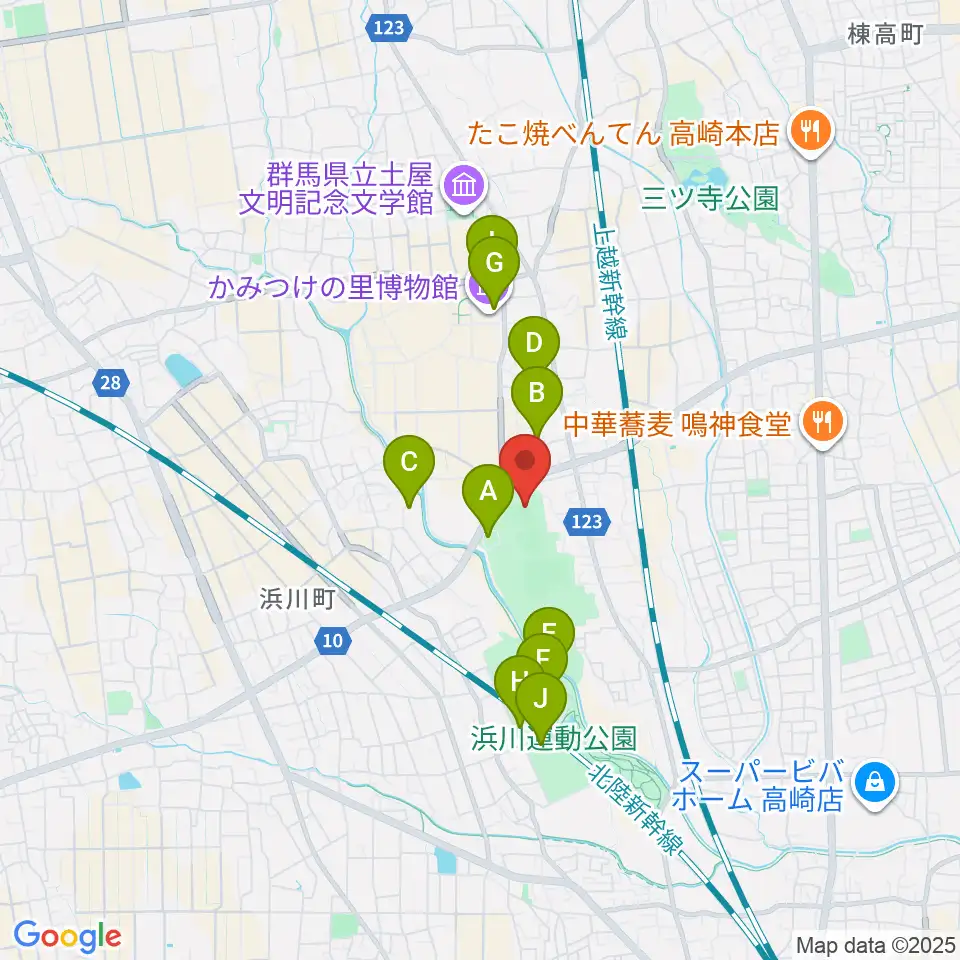 宇津木スタジアム周辺の駐車場・コインパーキング一覧地図