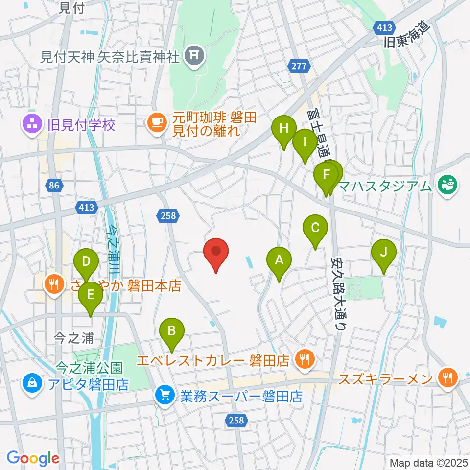 磐田城山球場周辺の駐車場・コインパーキング一覧地図