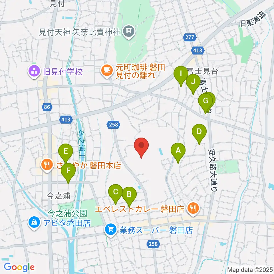 磐田城山球場周辺の駐車場・コインパーキング一覧地図