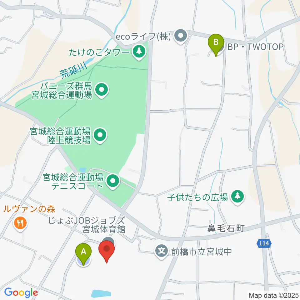 滋野堤水堂宮城体育館周辺の駐車場・コインパーキング一覧地図