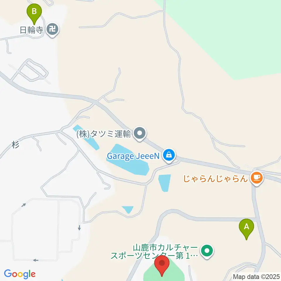 山鹿市民球場周辺の駐車場・コインパーキング一覧地図