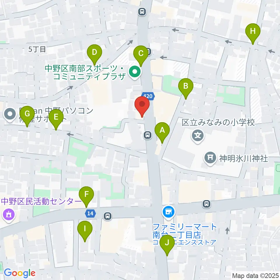 Studio Move 705周辺の駐車場・コインパーキング一覧地図