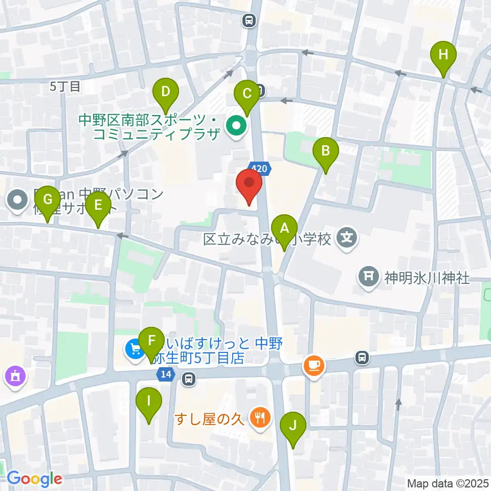Studio Move 705周辺の駐車場・コインパーキング一覧地図