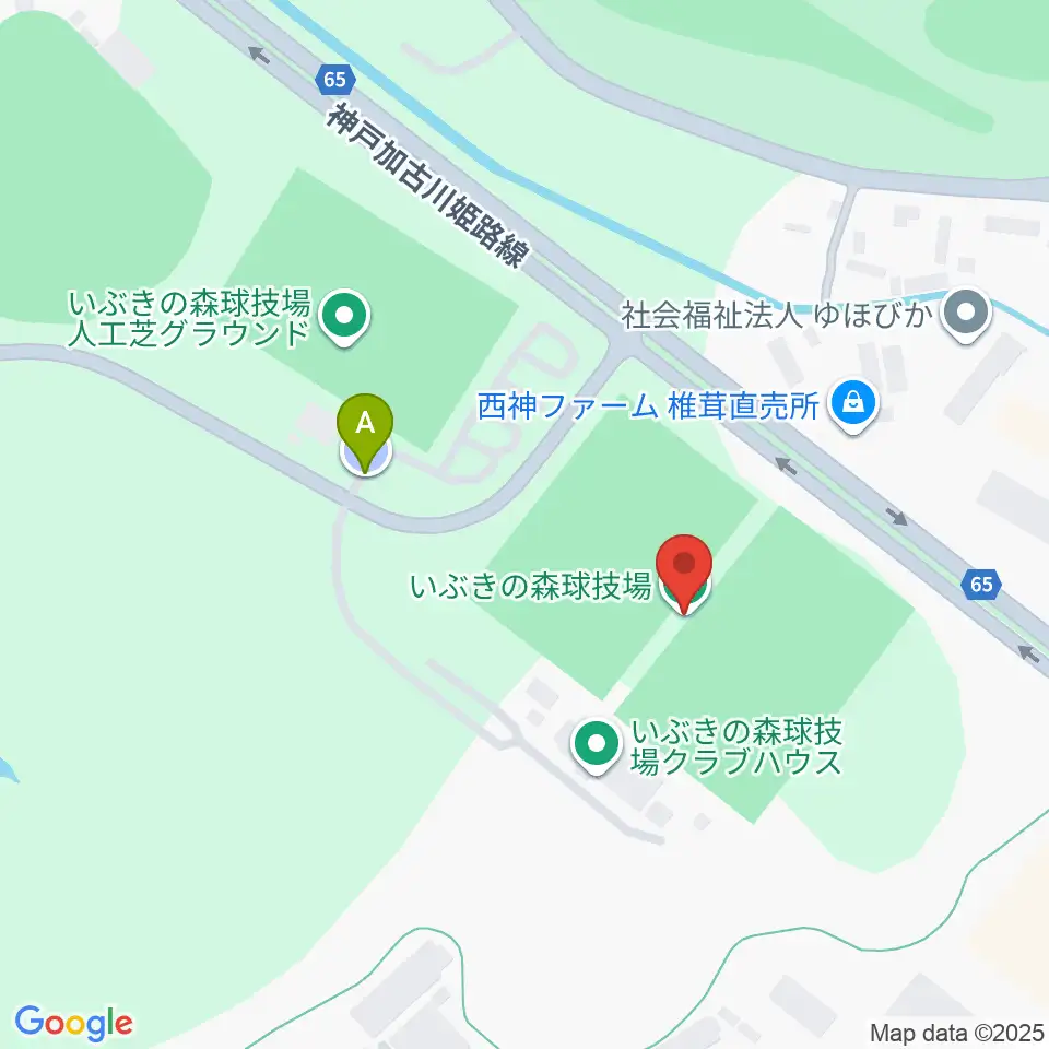 いぶきの森球技場周辺の駐車場・コインパーキング一覧地図