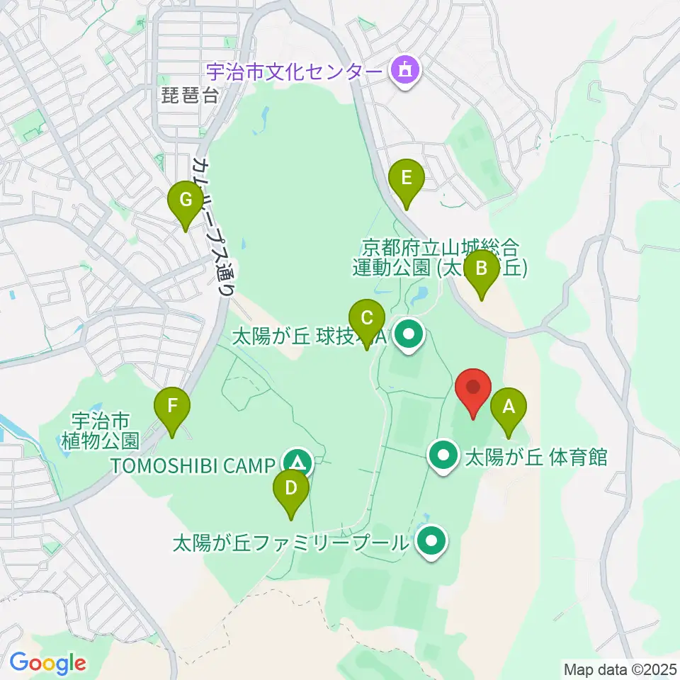 太陽が丘陸上競技場周辺の駐車場・コインパーキング一覧地図