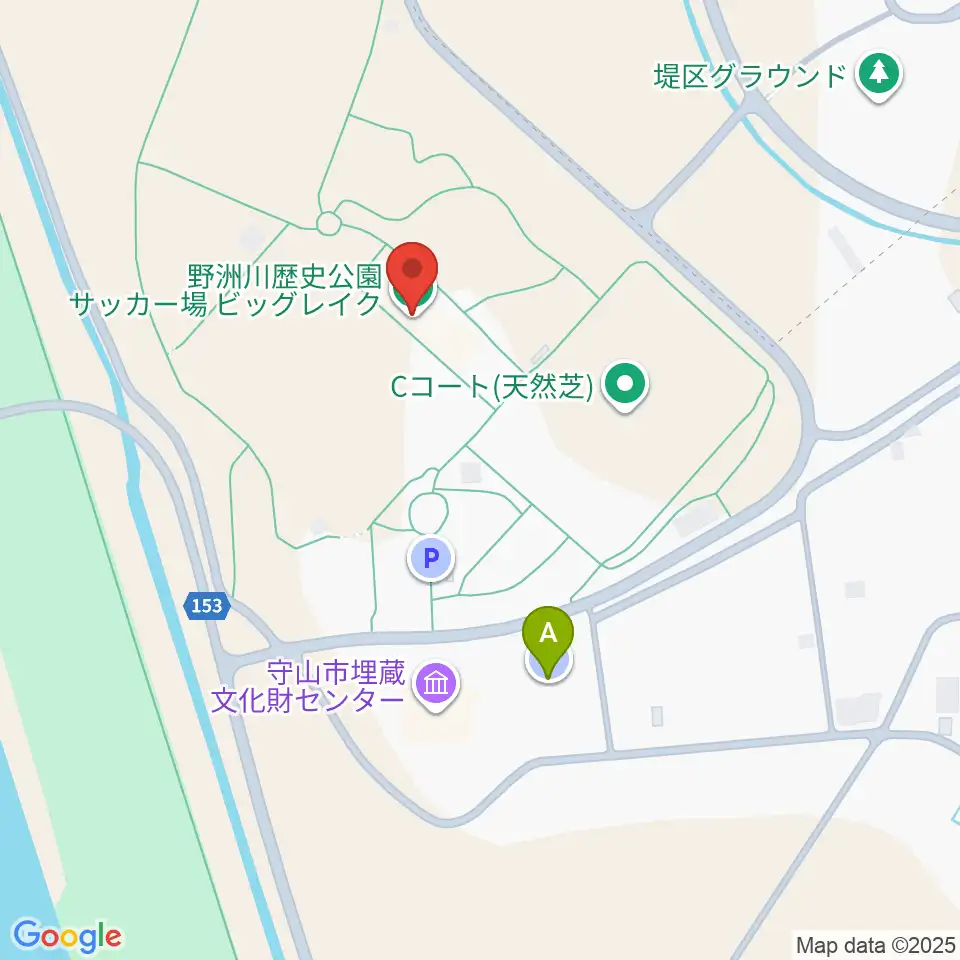 野洲川歴史公園サッカー場ビッグレイク周辺の駐車場・コインパーキング一覧地図