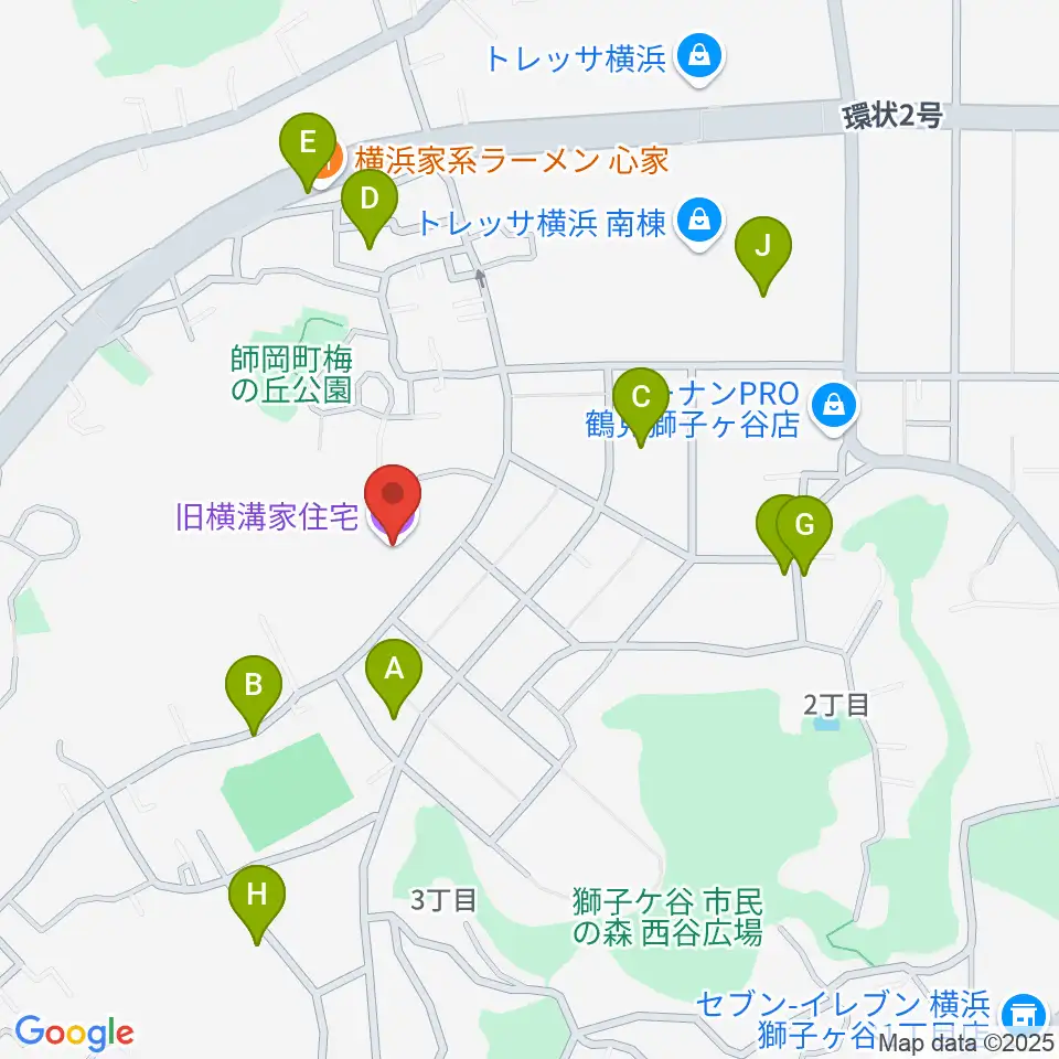 横浜農村生活館みその公園「横溝屋敷」周辺の駐車場・コインパーキング一覧地図