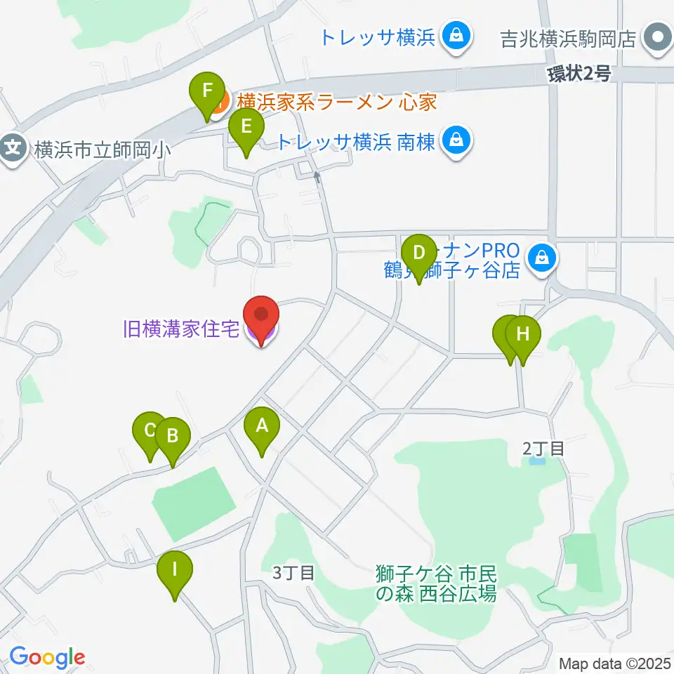 横浜農村生活館みその公園「横溝屋敷」周辺の駐車場・コインパーキング一覧地図