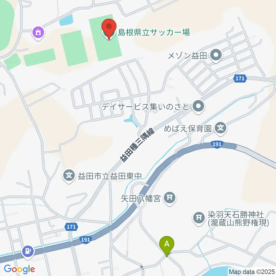 島根県立サッカー場周辺の駐車場・コインパーキング一覧地図