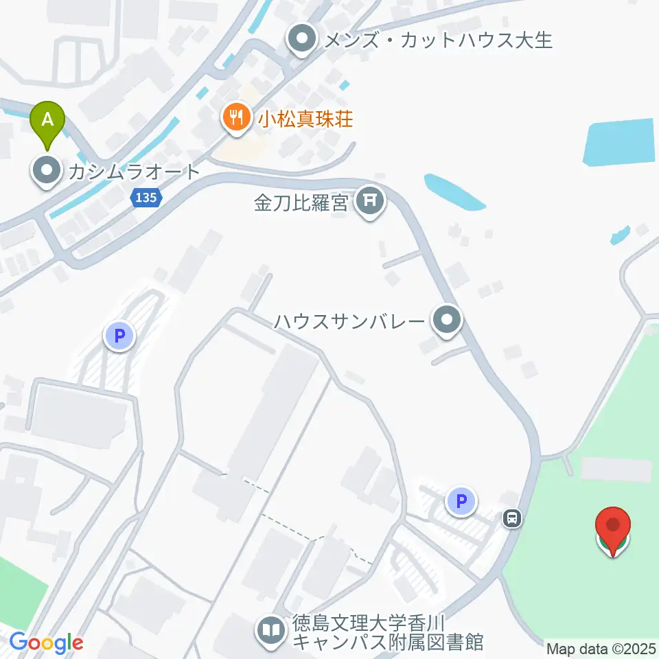 志度総合運動公園野球場周辺の駐車場・コインパーキング一覧地図